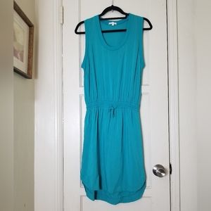 THYME AND HONEY green sleeveless drawstring waist dress